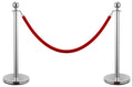 Silver Stanchions with Red Velvet Ropes