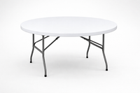 White Plastic Round Table