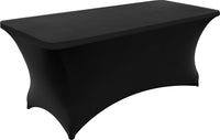 Spandex Stretch Black Table cloth cover 6' table lakewood ranch party rentals