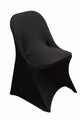 Folding Chair Cover - Black Stretch Spandex