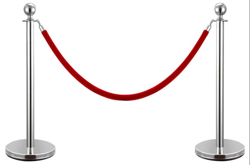 8ft. Red Velour Rope for Stanchion - Rent-All Plaza of Kennesaw