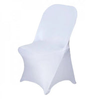 Folding Chair Cover - White Stretch Spandex